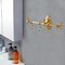 Towel Bar Rack Bathroom Towel Storage Brass Shelf Vintage Wall-Mounted Shelf